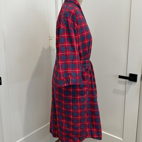 Vintage 80’s Christian Dior Tartan Plaid Robe / OSFM - Picture 9 of 12